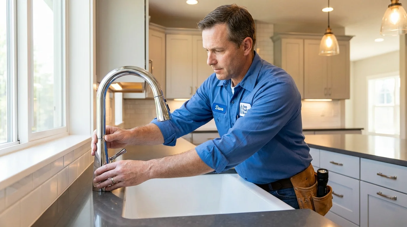 Kitchen faucet installation by Johns Plumbing LLC in Maitland